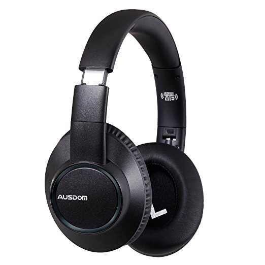 AUSDOM H8, Wireless headset with microphone, Portable Foldable Gaming Headphones, Bluetooth V4.1 with Mic and ShareMe Function for Smartphone, Computer, TV