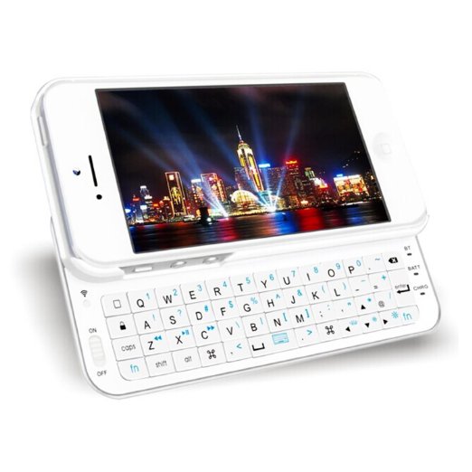 Gengshi® Bluetooth 3.0 Keyboard iPhone 6 /6s 4.7 Case - Backlit Edition - Bluetooth Keyboard with Apple Commands and Backlit Keys (whtie)
