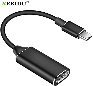 USB C to HDMI Cable, KEBIDU, 4K @ 60HZ (Thunderbolt3) Video and Audio Output compatible with Macbook,Samsung,Android,Chromebook