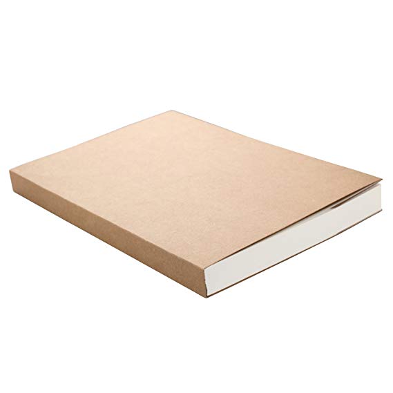 Sketchbook Blank Diary Notebook with 100GSM White Papers 130 sheets B5 (B5: 7.5x10.5x0.85inch(26.5x19x2.2cm))