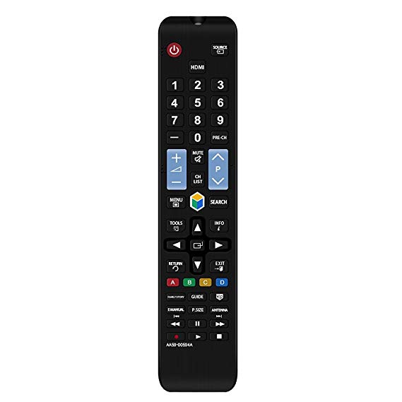 Gvirtue Remote Control Compatible Replacement for Samsung AA59-00594A Remote UA55F6400AJXXZ UA55F8000AJ UA55F6420AJ, Applicable AA59-00619A AA59-00603A AA59-00579A (3D/ Smart TV/ HDTV /LCD/ LED/ TV)