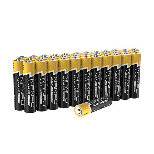 NANFU No Leakage Long Lasting AAA 36 Batteries [Ultra Power] Premium LR03 Alkaline Battery 1.5v Non Rechargeable Batteries for Clocks Remotes Games Controllers Toys & Electronic Devices