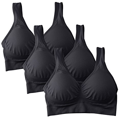 Mirity Padded Sports Bras For Women Freedom Seamless Spanx Yoga Bra Pack of 3