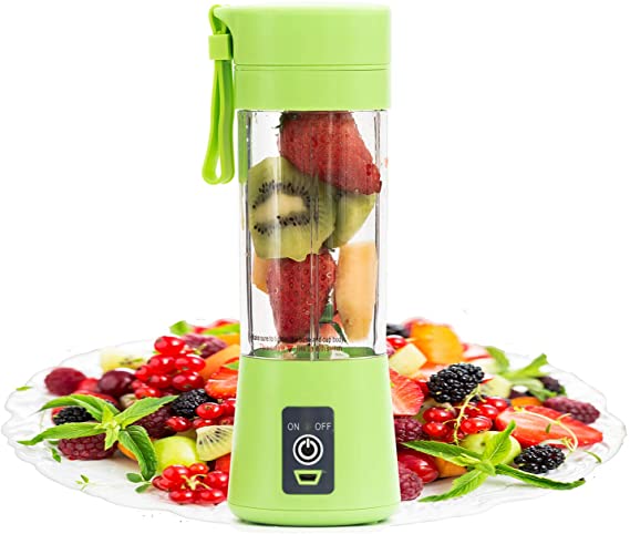 Portable Blender by FlowerIce,Personal Size Blender Juicer Cup,Smoothies and Shakes Blender,Handheld Fruit Machine,Ice Blender Mixer Home (green)