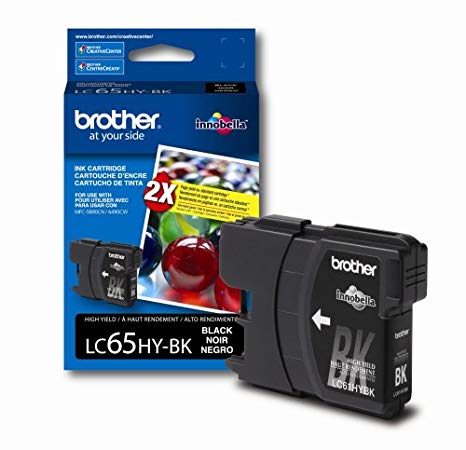 Brother LC65HYBK High-Yield Ink Cartridge, 900 Page-Yield, Black