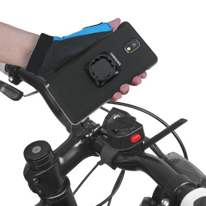 Tigra® MountCase U-TAG Universal Mounting Adapter and Smartphone Bicycle / Motorcycle Bike Mount Kit - Fits Every Smartphone, Mounts to Every Bike, adaptable to Tablet PCs