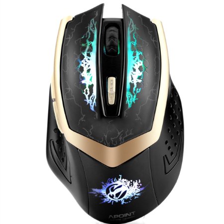 SROCKER G600S Professional 24GHz Rechargeable Wireless Gaming MouseMice Optical LED Silent Click Mouse with 6 Buttons Adjustable DPI for WindowsMac OSAndroidlinux and Gamers Black
