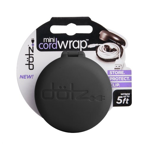 Dotz Mini Cord Wrap for Cord and Cable Management Black MCW32M-CK