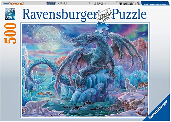Ravensburger 14839 Mystical Dragons 500 Piece Puzzle for Adults - Every Piece is Unique, Softclick Technology Means Pieces Fit Together Perfectly