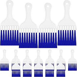 Boao 16 Pcs Air Conditioner Condenser Cleaning Brush Refrigerator Coil Brush HVAC Coil Cleaner Brush Small Plastic Whisk Brush (Blue)