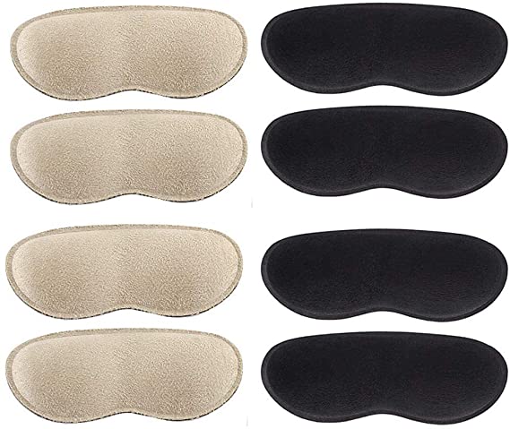 4 Pairs Heel Grips for Men and Women, Self-Adhesive Heel Cushion Inserts for Loose Shoes - Heel Pain Relief Bunion Callus Blisters