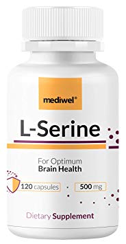 Mediwel L-Serine -Pharma-Grade Purity and Bioavailability- Made in USA Ensuring Safety and Efficacy -120 Capsules 500mg