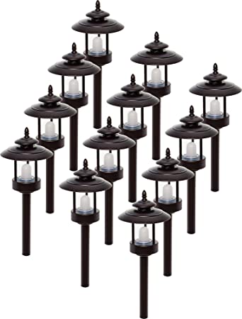 12 Pack Westinghouse 100 Lumen Low Voltage LED Pathway Light Landscape Lights (Bronze)