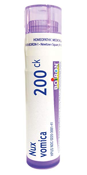 Boiron Nux Vomica 200CK, 80 Pellets, Homeopathic Medicine for Hangover Relief