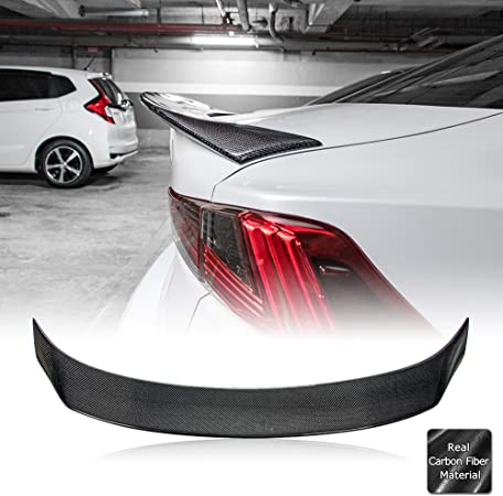 AeroBon Real Carbon Fiber Trunk Spoiler Wing Compatible with 2014-20 Lexus (XE30) IS200 IS250 IS300 IS350 Sedan (AR Style)