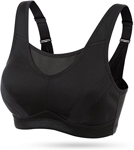 WingsLove Women’s High Impact Comfort Full Support Non Padded Sport Bra