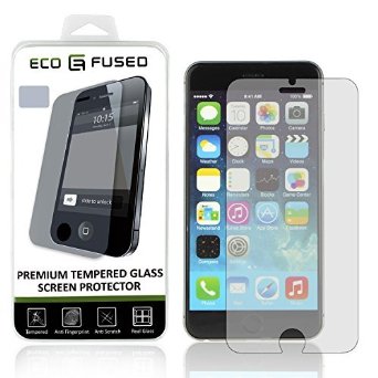 Eco-Fused Premium Tempered Glass Screen Protector for iPhone 6 / 6S - Glass Screen Protector with Oleophobic Coating - Anti Fingerprint and Scratch - Perfect Clarity and Touch