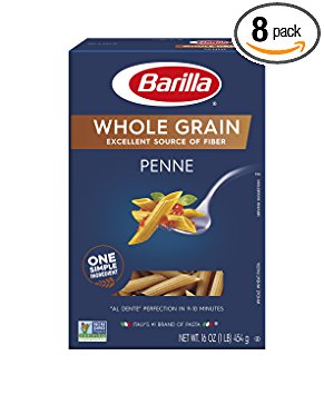 Barilla Whole Grain Pasta, Penne, 16 Ounce (Pack of 8)