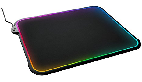 SteelSeries QcK Prism RGB Mousepad, Dual-Surface, 12-Zone Lighting with Gamesense