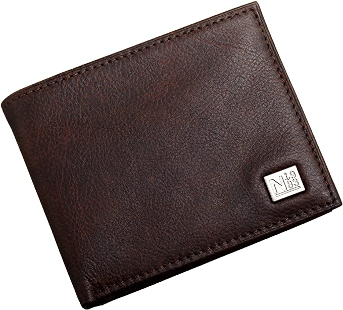 Nautica Leather Men’s Slim Passcase Wallet with Large Bill Compartment