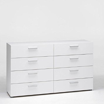 Tvilum Austin 8 Drawer Double Dresser in White