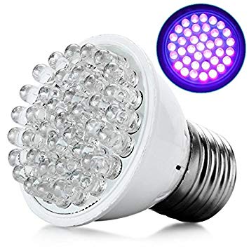 Fashion Outlet Ultra Bright E27 UV Ultraviolet 38LED Lamp Bulb 110V Color Purple Light