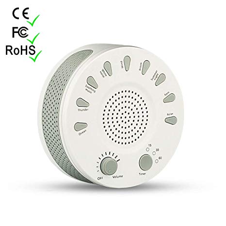 INST White Noise Machine， 9 Soothing Natural Sounds Machine，Baby Sleep White Noise Machine，Sleep Sounds Therapy for Baby，Kids，Adults，Insomnia&Tinnitus Sufferer，3 Timers，USB or 3XAA Battery Powered