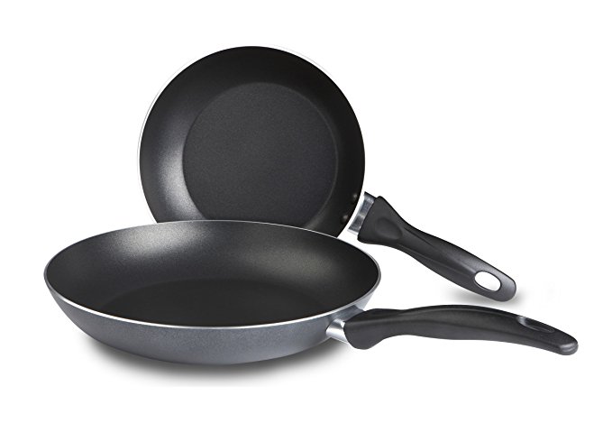 T-Fal A857S2 Specialty Nonstick Dishwasher Safe PFOA Free Fry Pan/Saute Pan Cookware Set, 8-Inch and 10-Inch 2-Piece, Black