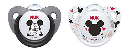 NUK Disney Mickey & Minnie Silicone Orthodontic Soother 2pk (6-18m, design may vary)