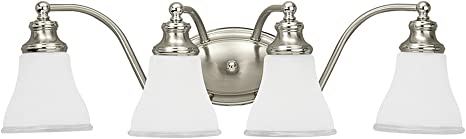 Sea Gull Lighting 40012-773 Alexandria Wall/Bath Vanity Style Fixture, Four - Light, Two Tone Nickel