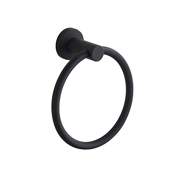 BGL 304 Stainless Steel Towel Ring Hanging Round Simple Black Towel Circular Holder