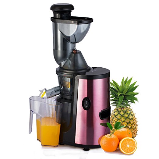 CUH Whole Fruit Vegetable Slow Juicer with Quiet Motor for High Juice Extraction, Stainless Steel Finish, Luxury Purple