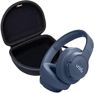 JBL TUNE 770NC Wireless Over Ear Noise Cancelling Headphone Bundle with gSport EVA Case (Blue)