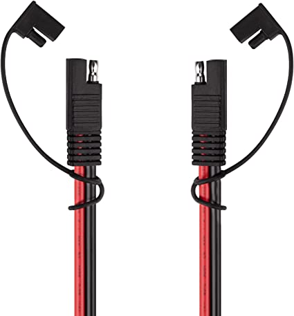 iGreely SAE Extension Cable 12AWG SAE Power Automotive Extension Cable SAE to SAE Quick Disconnect Wire Harness SAE Connector for Solar Panel Battery Cars Tractor 12 AWG 6M/20Ft