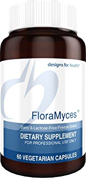 Designs for Health - FloraMyces Non-GMO Saccharomyces Boulardii, Dairy and Lactose-Free, 60 Vegetarian Capsules