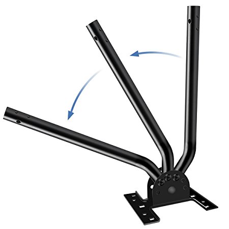 LeadTry Adjustable Attic / Outdoor TV Antenna Mounting Pole Universal Wall Mounts / Brackets (0.8" Diameter Mount Pipe), 16.5" Arm Length, Easy to Install, Solid Structure, Weather Proof