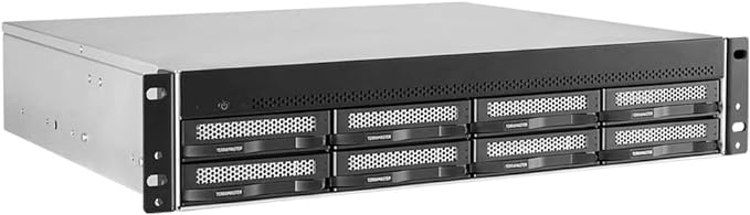 TERRAMASTER U8-450 NAS Server – Rackmount 2U 8-Bay High Speed Network Attached Storage with Atom C3558R Quad-core CPU, 8GB DDR4 Memory, Dual SFP  10GbE Interfaces, Dual 2.5GbE Ports (Diskless)