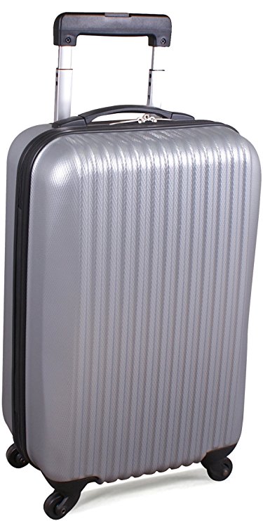 20-Inch ABS Lightweight Carry On Spinner Luggage - Black - Utopia Home