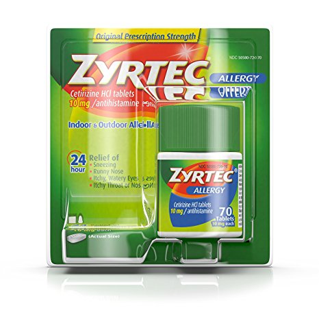 Zyrtec Tablets, 70 Count, 10 Mg