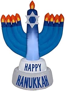 Gemmy Industries Hanukkah Menorah Christmas Inflatable Plastic