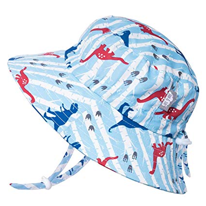 JAN & JUL Boys Aqua-Dry UV Sun Protection Swim Hat, Adjustable Straps, for Baby, Toddler, Kids