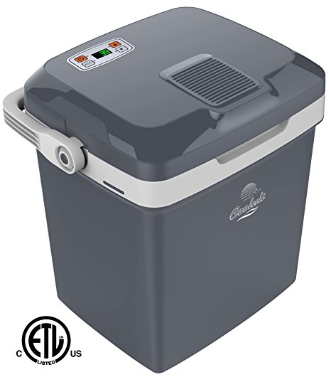 Cooluli Electric Cooler and Warmer (26 Liter): AC/DC Portable Thermoelectric System w/ Temperature Control Digital Display