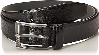 BOSS Men's Timeless Grain Embossed Leather Belt