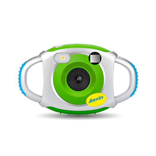 Digital Camera for Kids, AMKOV Kids Camera, 1.44 Inch Full-Color TFT Display Kid Video Camera, Green