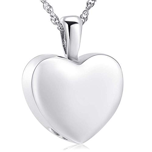Cremation Jewelry for Ashes Holder - Heart Locket Urn Pendant Necklace Jewelry - Keepsake Funeral Urns Memorial Jewelry Gift for Women Men