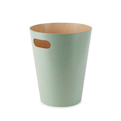 Umbra Woodrow Waste Can, Mint Green