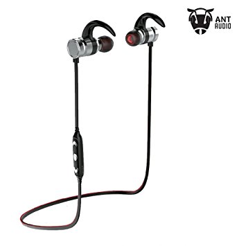 Ant Audio H23RB In-Ear Bluetooth Sports Earbud Earphones with Mic (Black/Red)