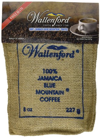 Wallenford Roasted Whole Bean Jamaica Blue Mountain Coffee, 8oz bag