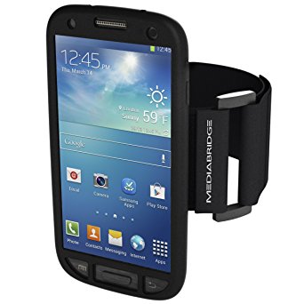 Mediabridge Armband for Samsung Galaxy S4 - Includes Free Screen Protector ( Black ) - Model AB1 (Part# AB1-SGS4-BLACK )