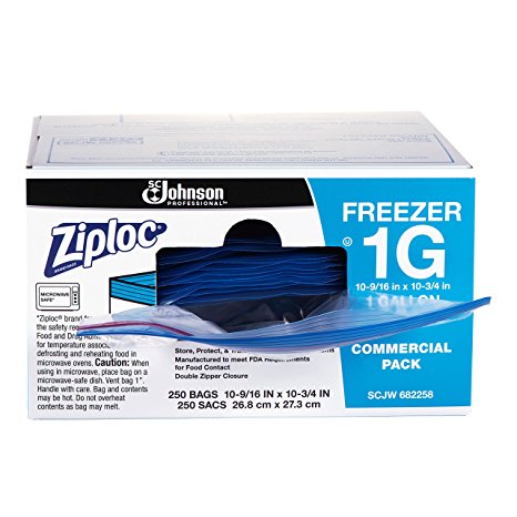 Ziploc Freezer bag, gallon, 250 ct